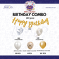 Gold White Birthday Combo (47 pcs)