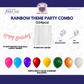 Rainbow Theme  Rose Gold Banner Party Combo