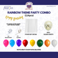 Rainbow Theme Golden Banner with Golden confetti Decoration Kit (114 Pcs)