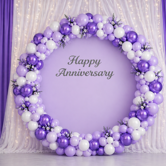 Lavender Purple Anniversary Decoration Kit (64 pcs)