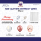 Rose Gold Anniversary Decoration Combo – 59 Pcs