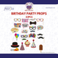 Birthday Party Photo Props Set (23 pcs)