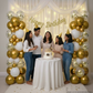 Gold White Birthday Combo (47 pcs)