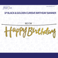 Black Gold Birthday Banner Set
