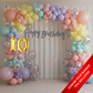 Pastel Theme Birthday Combo Kit with Silver & Grey banner