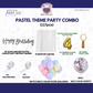 Pastel Theme Birthday Combo Kit with Silver & Grey banner