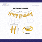 Black Gold Birthday Decoration Combo (25 pcs)