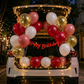 Car Birthday Decoration Combo – 29 Pcs | Red & Gold