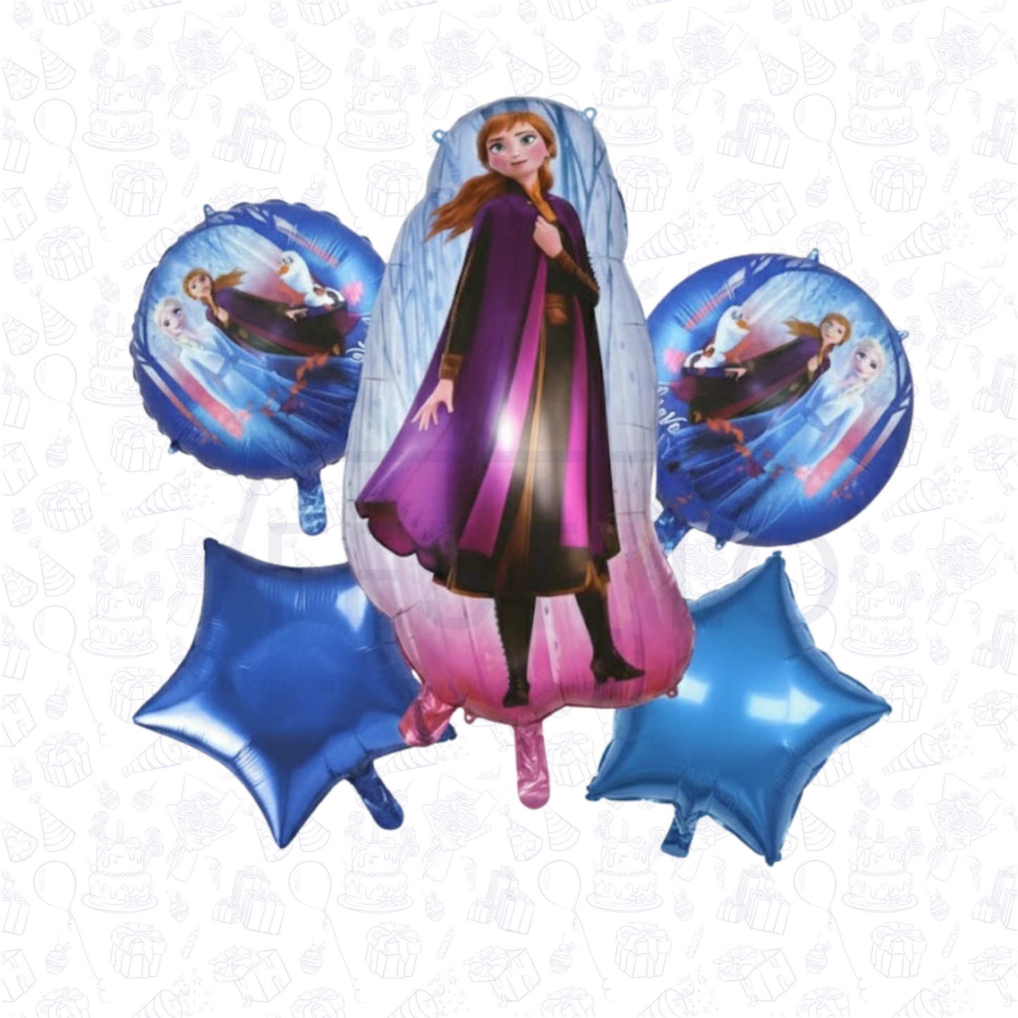 Frozen Theme Birthday 5pcs Foil Balloons