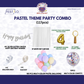 Pastel Theme Birthday Combo Kit with Silver banner