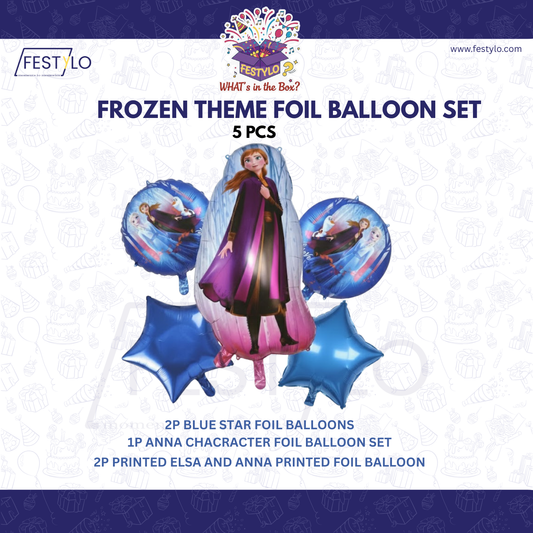 Frozen Theme Birthday 5pcs Foil Balloons