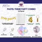 Pastel Theme Birthday Combo Kit with Golden banner