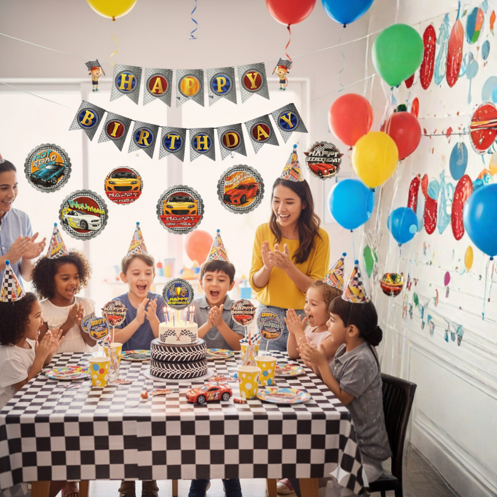 Racing Theme Birthday Decoration Set (12 pcs)