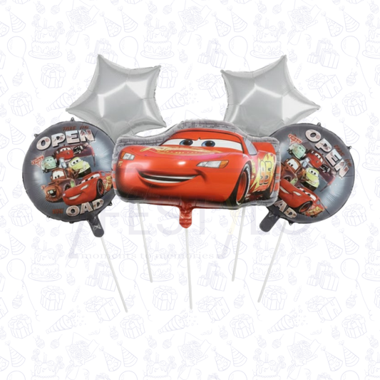 Car Theme Birthday 5 pcs Foil Balloons
