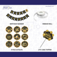 Black Gold Birthday Banner Combo (12 pcs)
