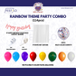 Rainbow Theme Rose-Gold Banner with Multi-color confetti Decoration Kit (114 Pcs)