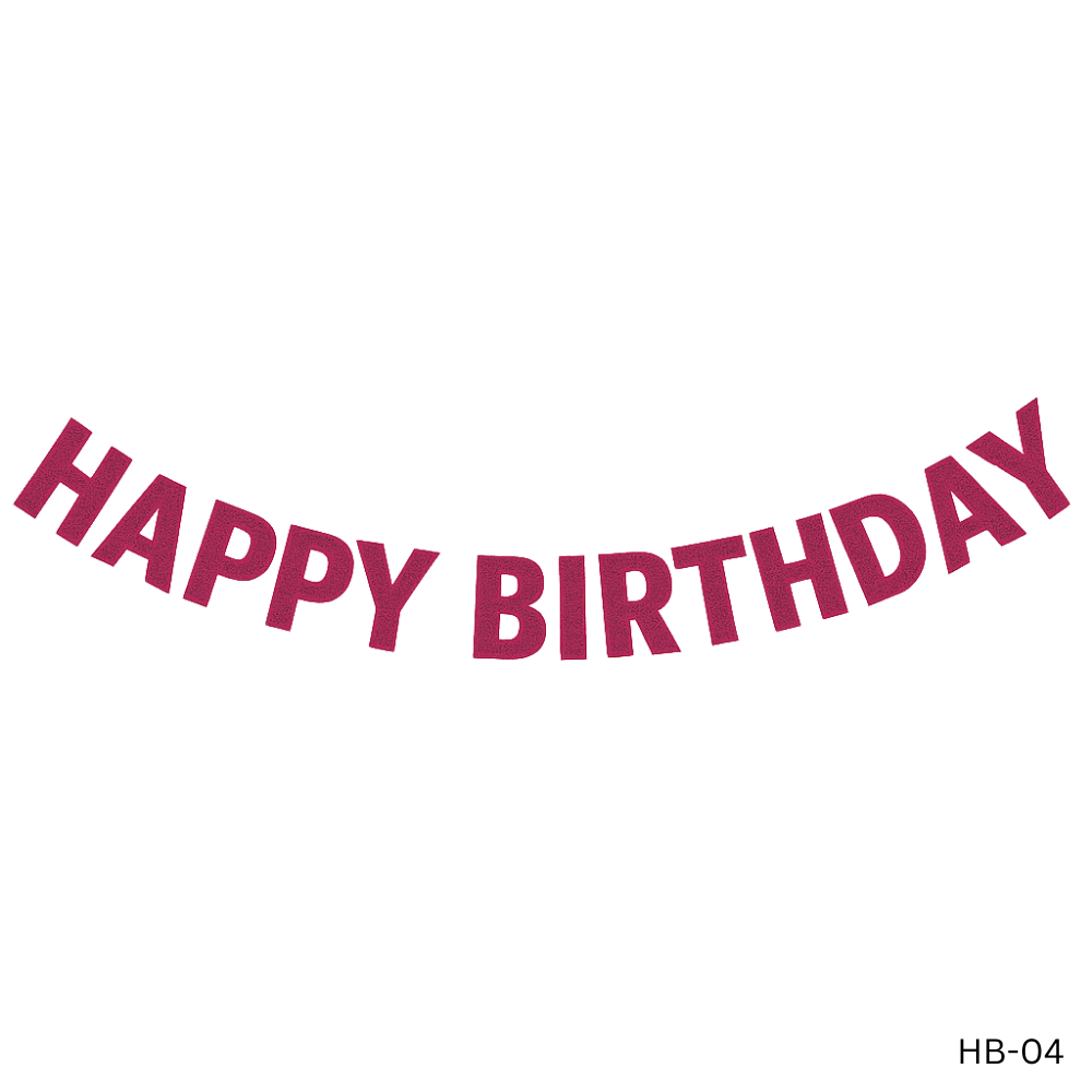 Pink Alphabet Birthday Banner