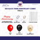 Red Black Theme Anniversary Decoration Combo – 59 Pcs