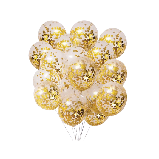 Golden Confetti Party Balloon Pack (10 pcs)