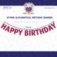 Pink Alphabet Birthday Banner