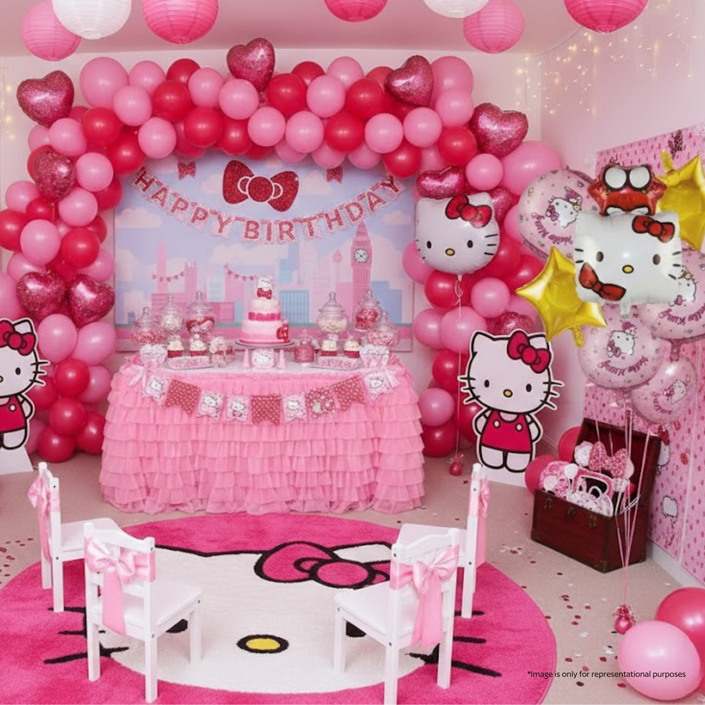 Hello Kitty Birthday  5 pcs Foil Balloons