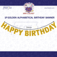 Golden Alphabet Birthday Banner