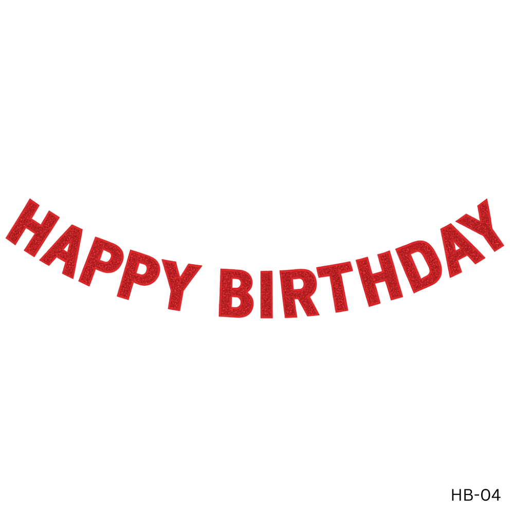 Red Alphabetical Birthday Banner