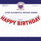 Red Alphabetical Birthday Banner