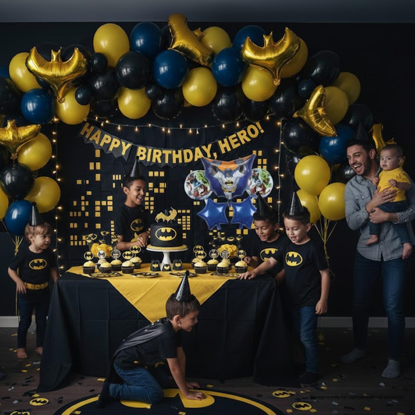 Superhero Theme Birthday 5 pcs Foil Balloons