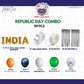 India Tricolor Republic Day Decor (59 pcs)