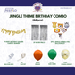 Jungle Theme Birthday Combo (66 pcs) Silver Frills