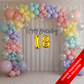 Pastel Theme Birthday Combo Kit with Black & Grey banner
