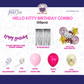 Hello Kitty Birthday Combo (55 pcs) Silver Frills