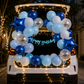 Car Birthday Decoration Combo – 31 Pcs | Blue & White
