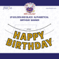 Golden Black Birthday Banner