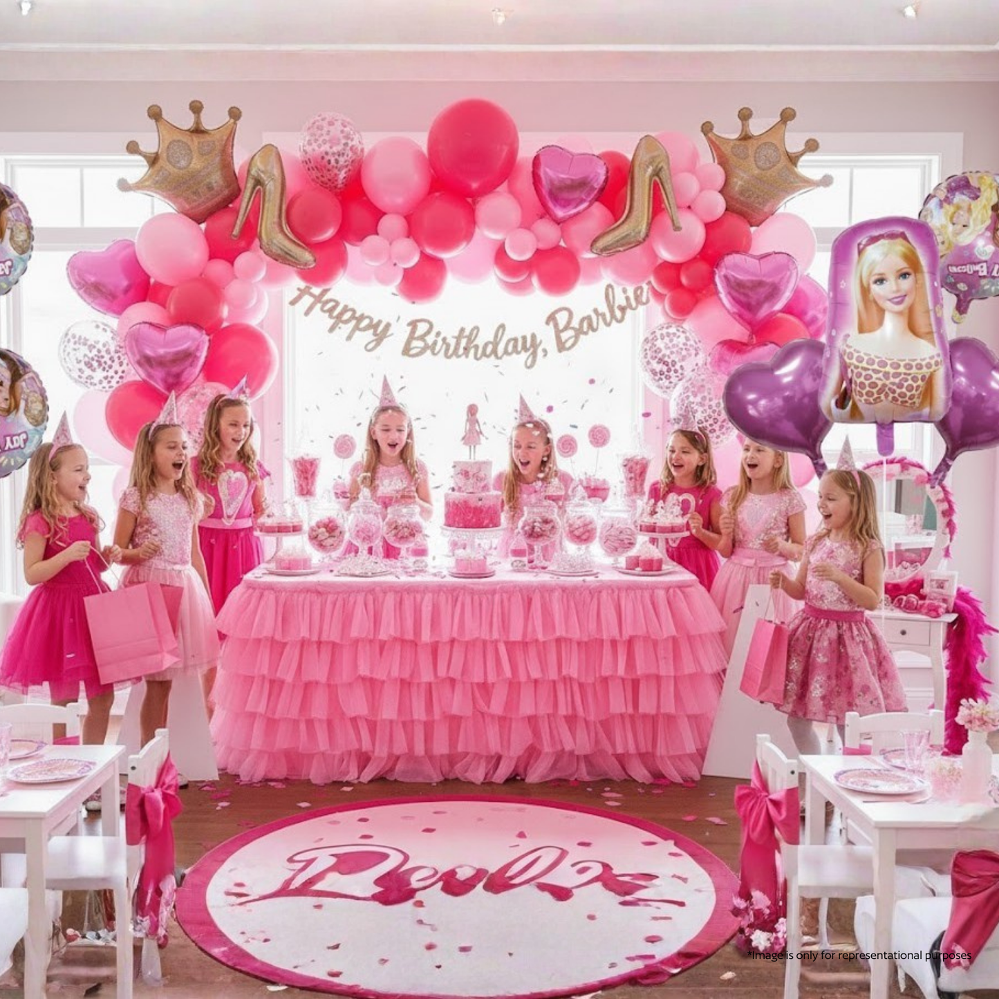 Barbie Theme Birthday 5 pcs Foil Balloons