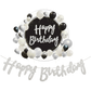 Silver Cursive Birthday Party Banner