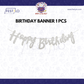 Silver Cursive Birthday Party Banner