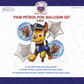 Paw Patrol Chase Birthday 5 pcs Foil Balloons
