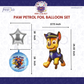 Paw Patrol Chase Birthday 5 pcs Foil Balloons