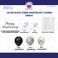 Silver Black Theme Anniversary Decoration Combo – 59 Pcs