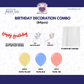 Pastel Birthday Decoration Combo (84 pcs)
