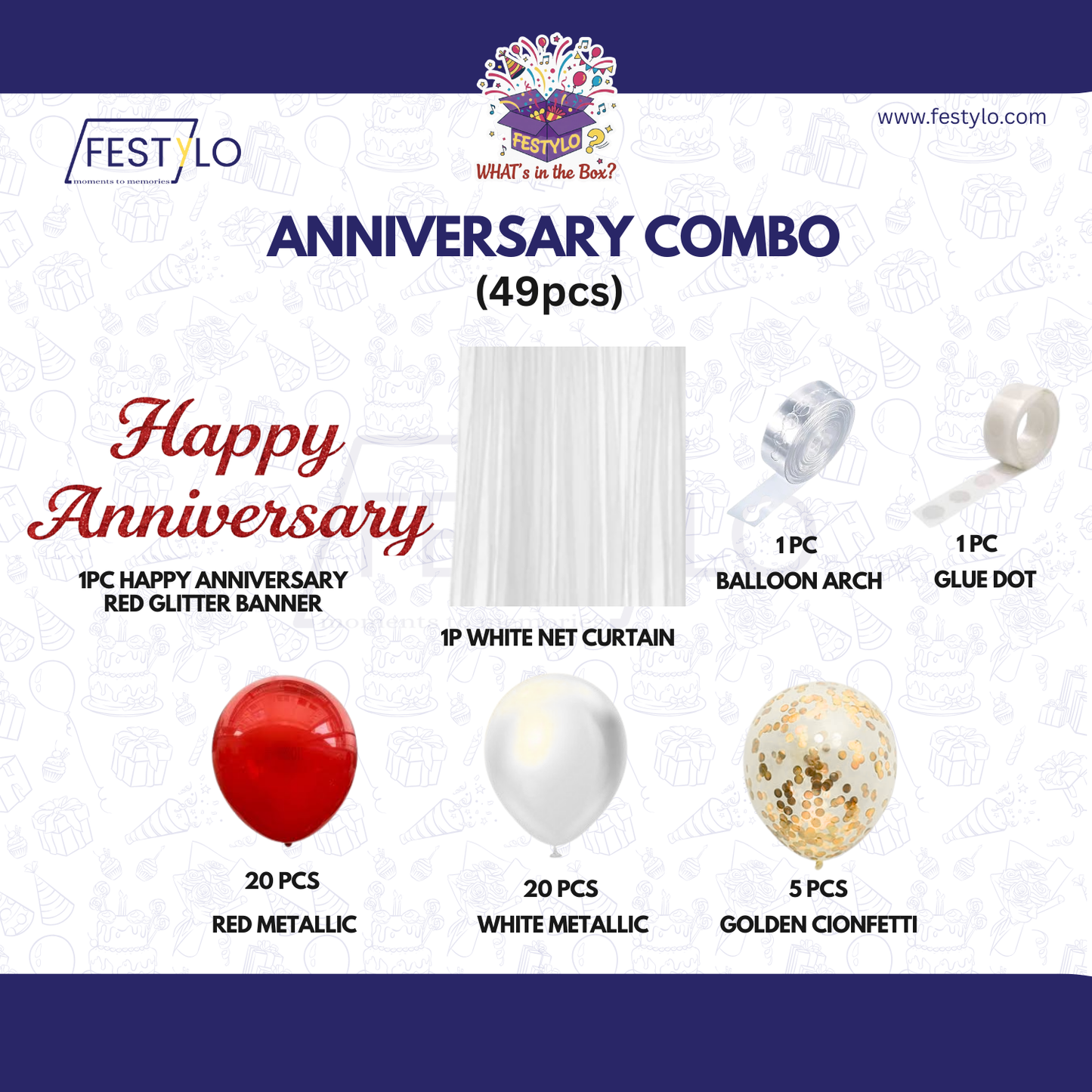 Anniversary Combo Decoration Kit (49 pcs)