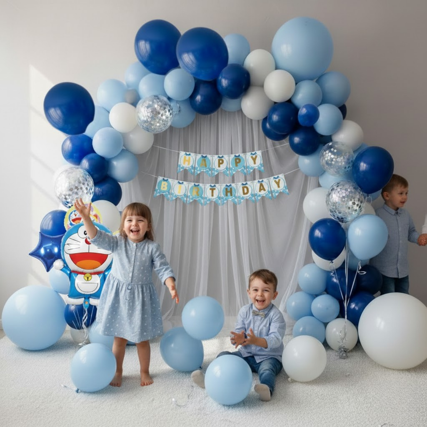 Doremon Blue Birthday Combo (59 pcs)