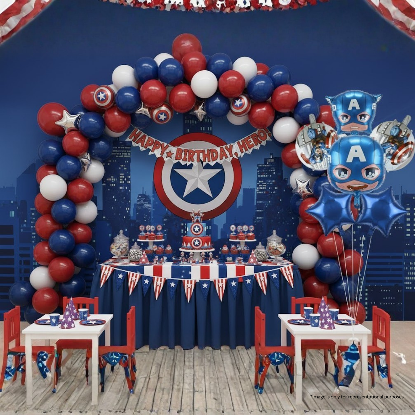 Captain America Superhero 5 pcs Foil Balloons