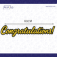 Golden Congratulations Cursive Banner