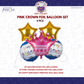 Princess Crown Birthday 5 pcs Foil Balloons