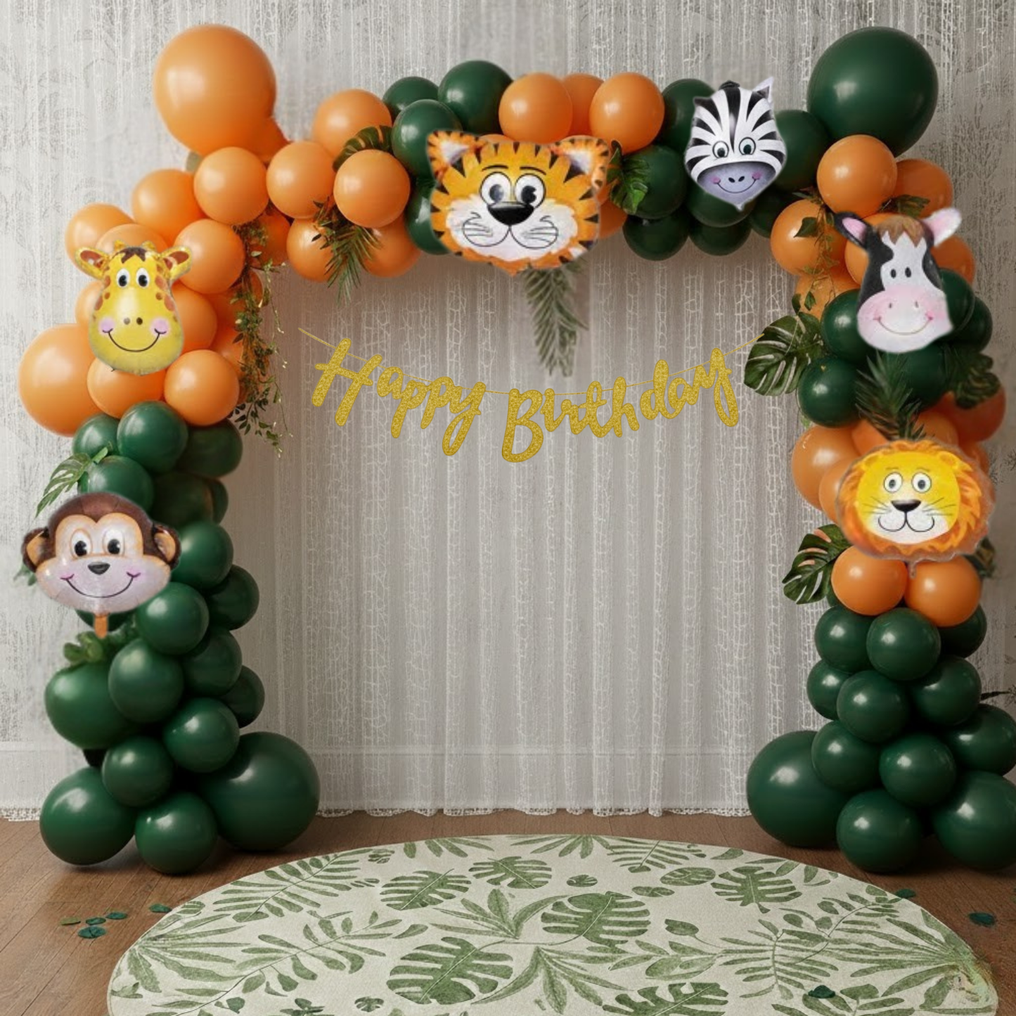Jungle Theme Birthday Combo (65 pcs)
