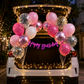 Car Birthday Decoration Combo – 29 Pcs | Pink Theme