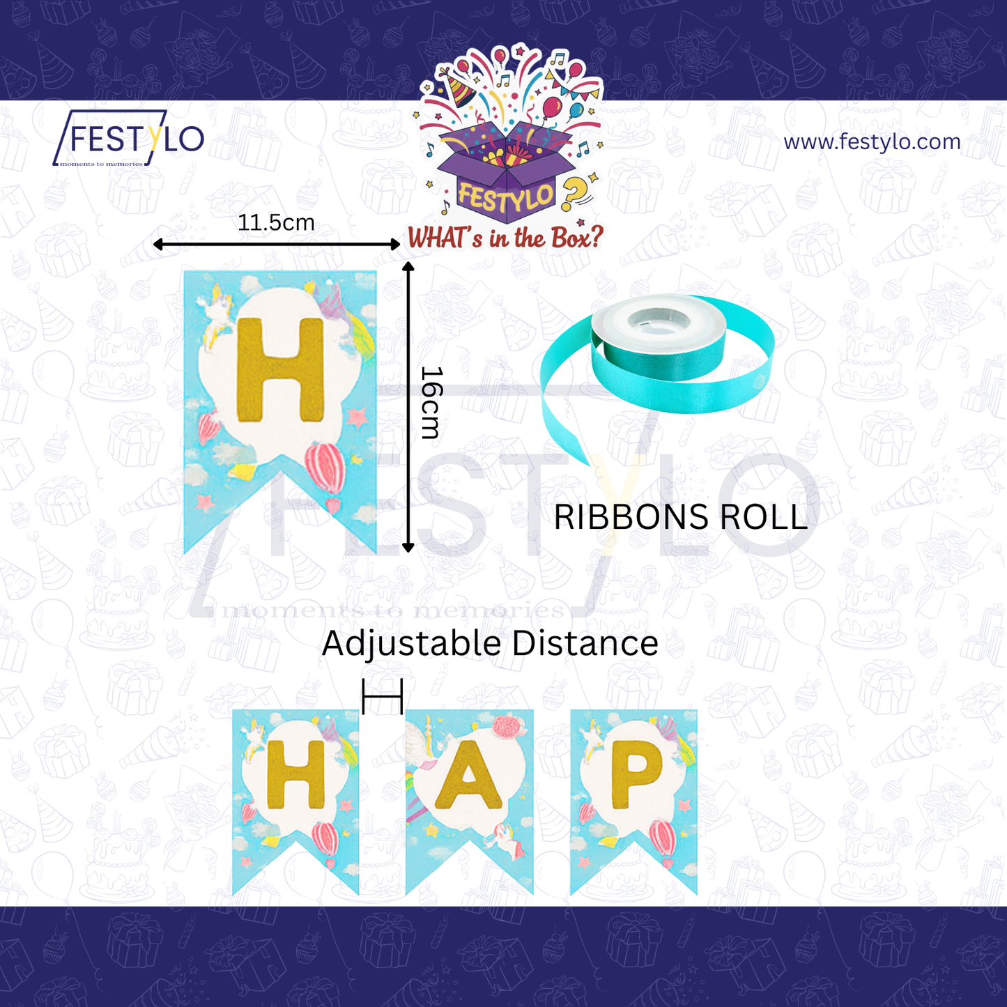 Unicorn Happy Birthday Banner Set